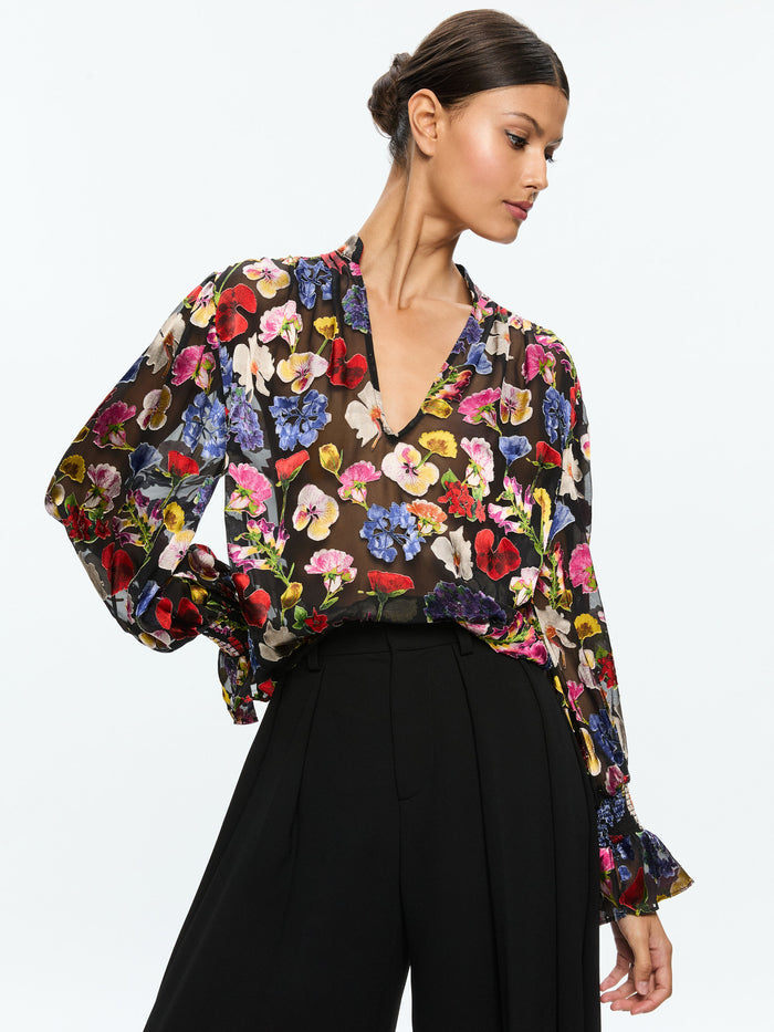 ONICA COLLARED BLOUSE - TIMELESS BLOSSOM