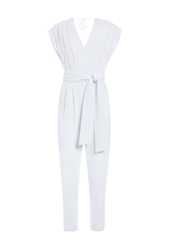 ONITA PLEATED JUMPSUIT - WHITE
