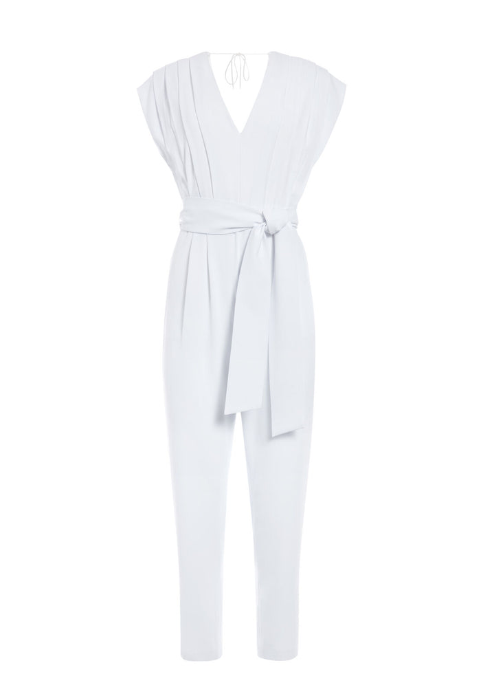 ONITA PLEATED JUMPSUIT - WHITE