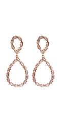 rose-gold/one size/ Camille La Vie/Open Teardrop Cubic Zirconia Earrings /front