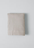 Organic Cotton Pajama Stripe Flat Sheet | Navy/Ecru