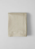 Organic Cotton Ticking Stripe Flat Sheet | Ecru/Straw