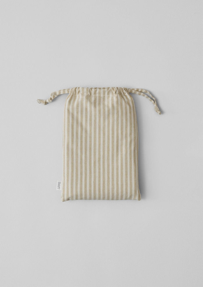 Organic Cotton Ticking Stripe Oxford Pillowcase | Ecru/Straw