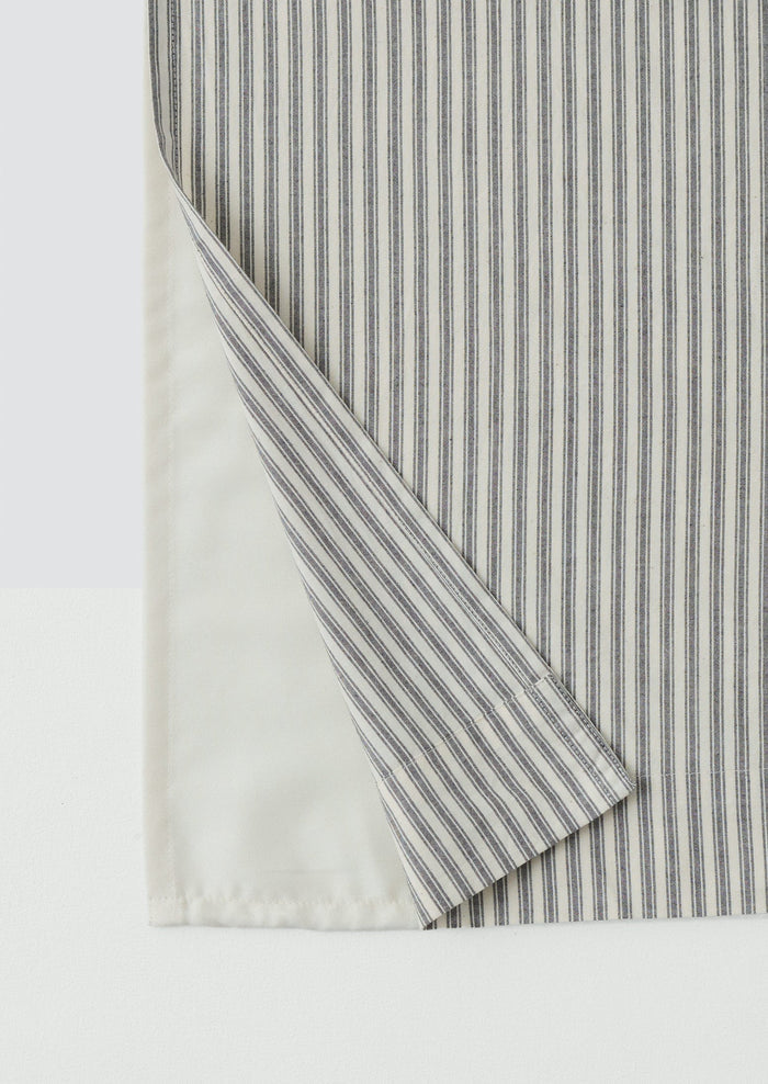 Organic Ticking Stripe Shower Curtain | Ecru/Graphite