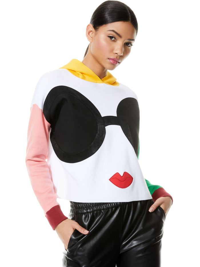 OSCAR STACE FACE COLOR BLOCK HOODIE - MULTI