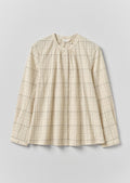Page Check Cotton Swingy Shirt | Ecru/Black