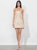 PAIGE MINI DRESS - CHAMPAGNE