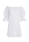PAOLA OFF SHOULDER MINI DRESS - WHITE