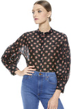 PAULITA FLORAL BLOUSE - HEIRLOOM SM BLACK