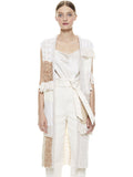 PERRY PATCHWORK SWEATER VEST - CREAM/SEPIA