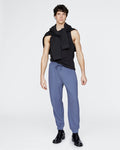 Pima Cotton Pique Banded Bottom Sweatpants - Dusk Blue