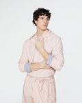 Pima Cotton Pique Hoodie - Faded Rose
