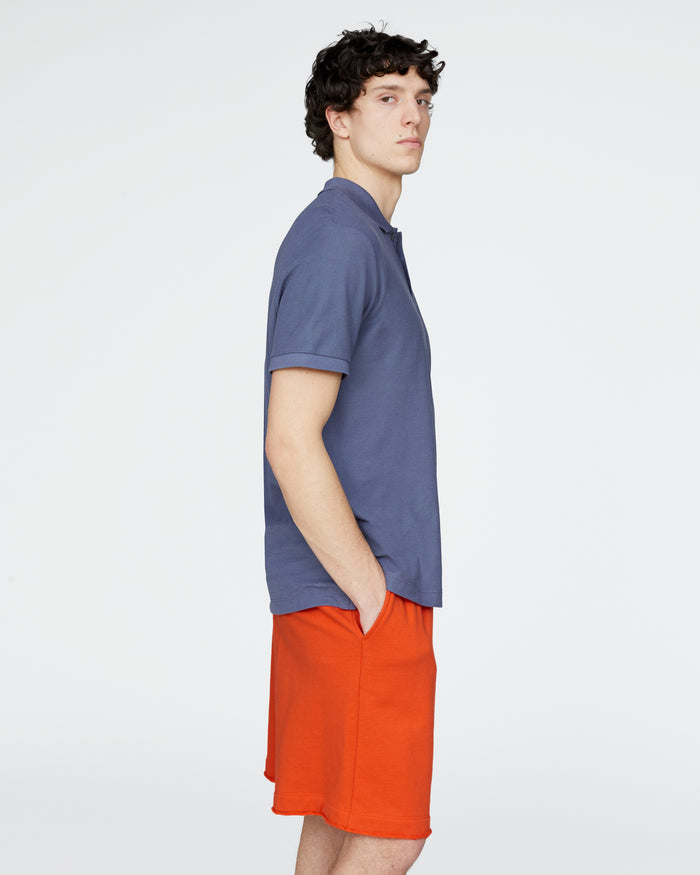 Pima Cotton Pique Polo - Dusk Blue