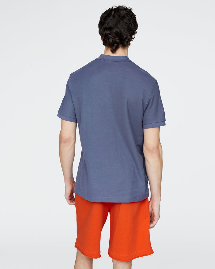 Pima Cotton Pique Polo - Dusk Blue