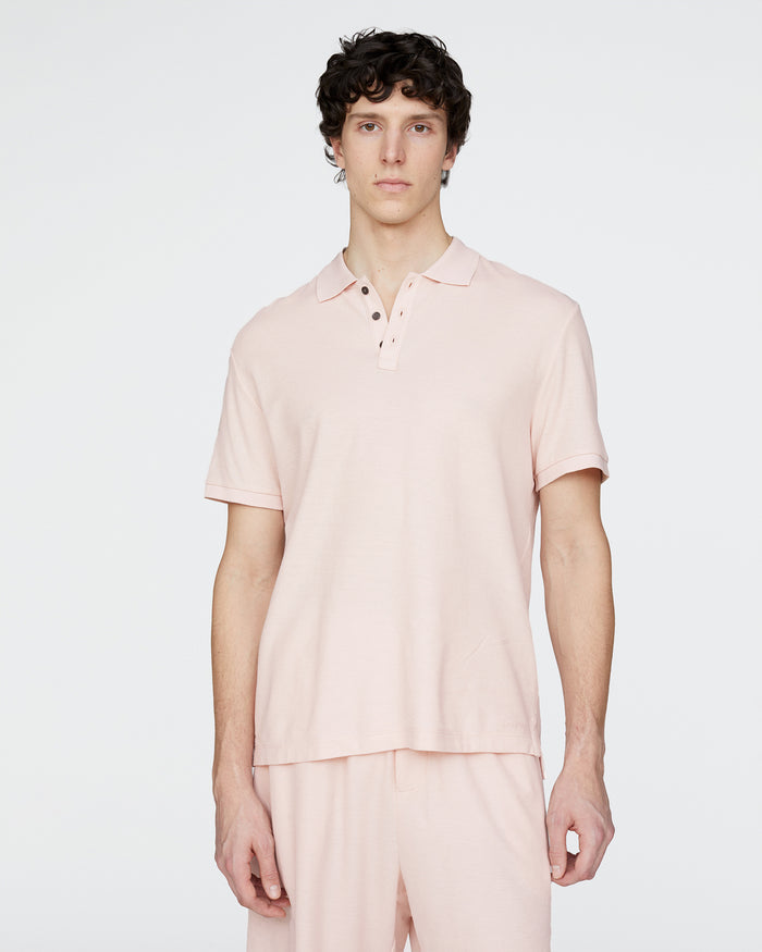 Pima Cotton Pique Polo - Faded Rose