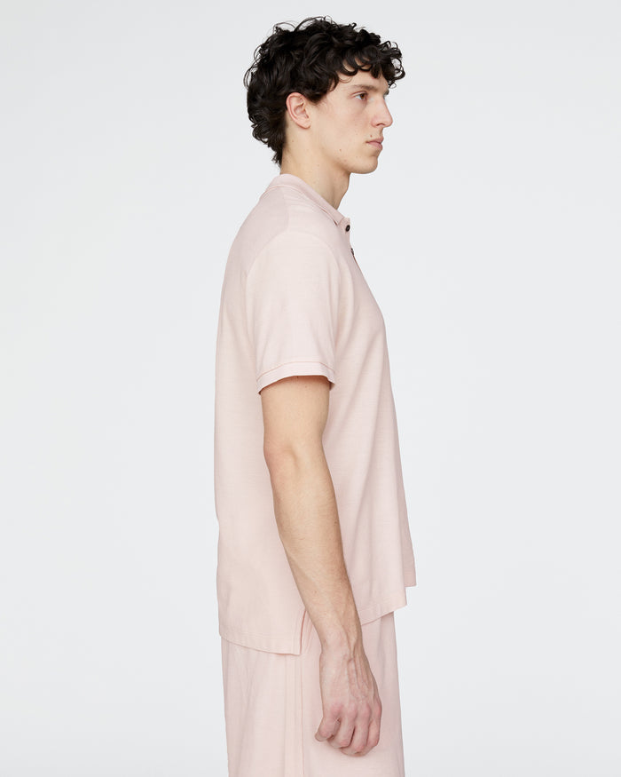 Pima Cotton Pique Polo - Faded Rose