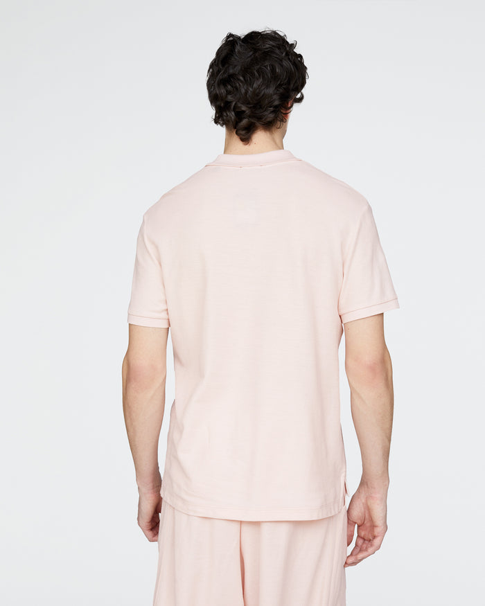 Pima Cotton Pique Polo - Faded Rose