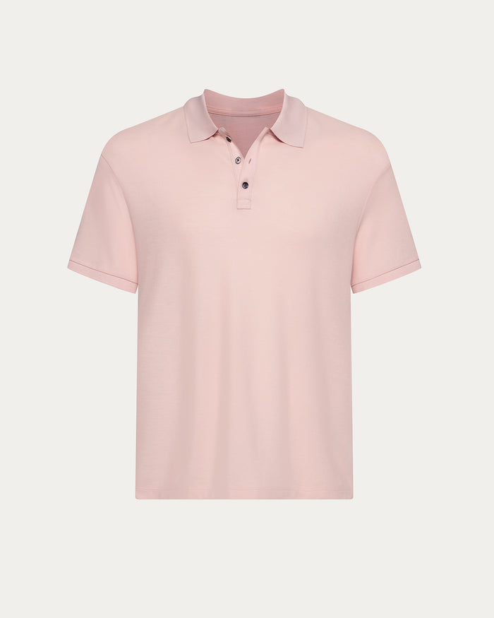 Pima Cotton Pique Polo - Faded Rose