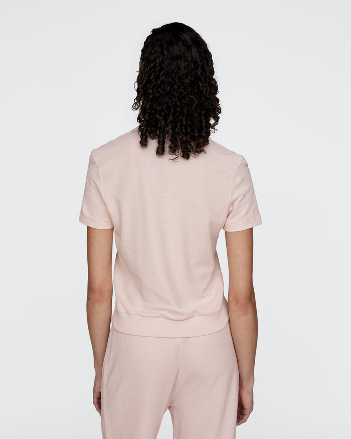 Pima Cotton Pique Short Sleeve Polo - Faded Rose