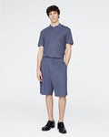 Pima Cotton Pique Shorts - Dusk Blue