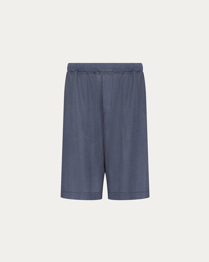 Pima Cotton Pique Shorts - Dusk Blue