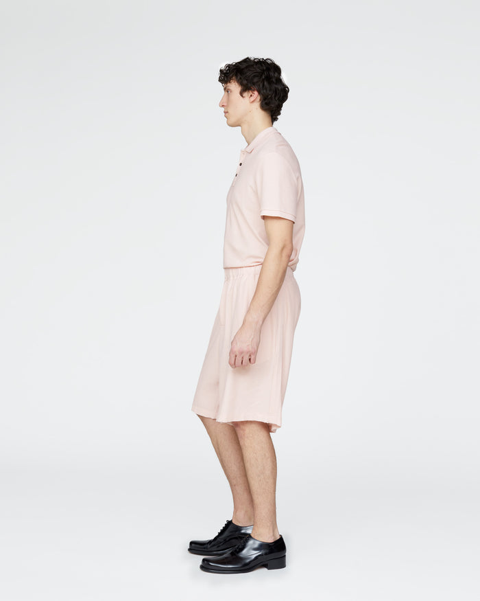 Pima Cotton Pique Shorts - Faded Rose