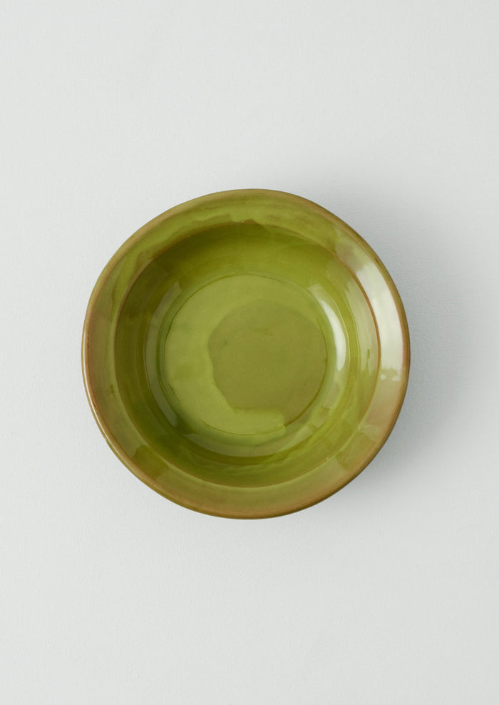 Poterie Barbotine Deep Bowl | Anise/Terracotta