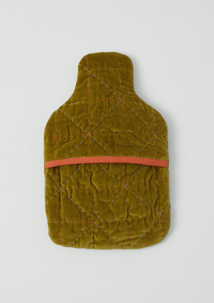 Quilted Velvet Hot Water Bottle Cover | Pomelo