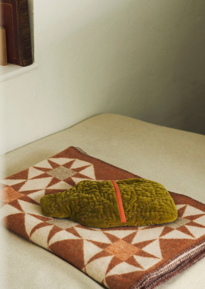 Quilted Velvet Hot Water Bottle Cover | Pomelo
