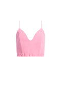 RAYNE V-NECK CROP TOP - ELECTRIC PINK