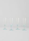 Recycled Bolivian Champagne Glasses Set | Clear