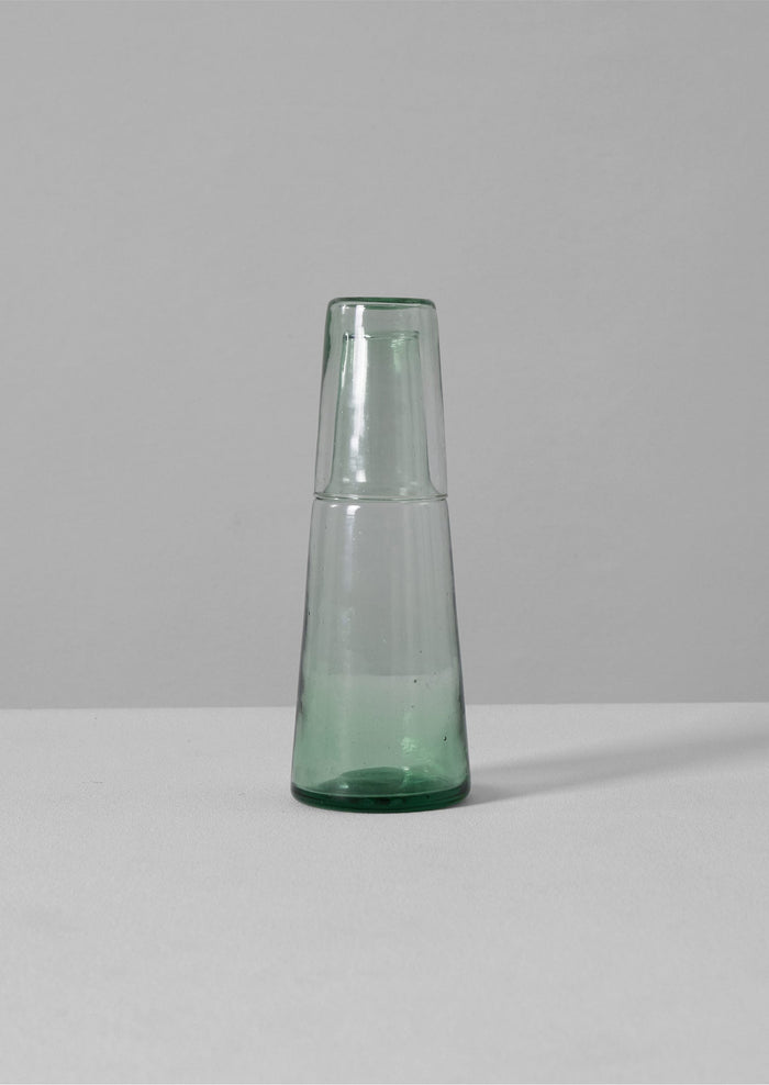 Recycled Glass Carafe And Glass Set | Clear
