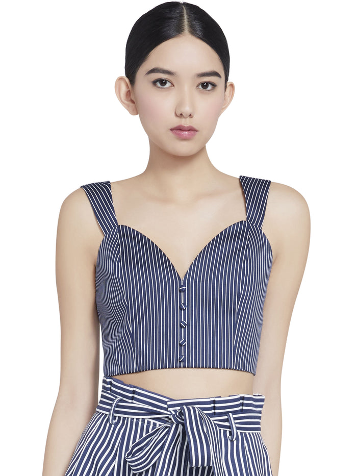 REGENIA STRIPED CROP TOP - LOVE ME STRIPE