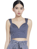 REGENIA STRIPED CROP TOP - LOVE ME STRIPE