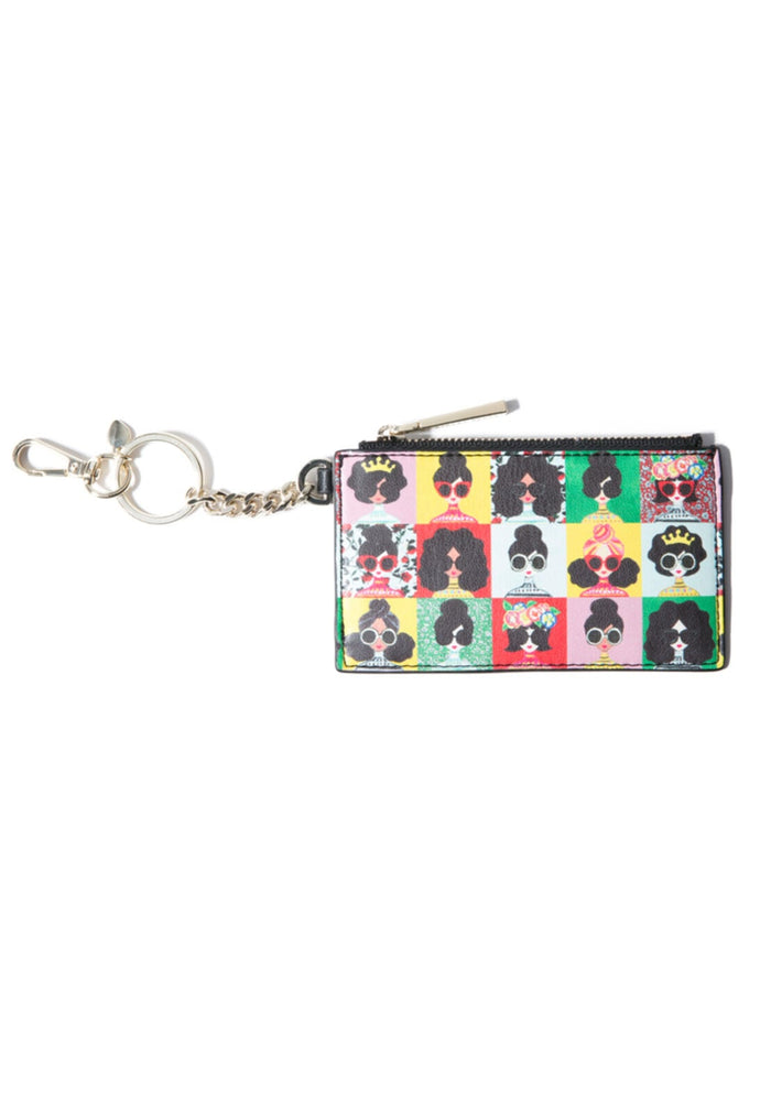 REGINA STACE ZIP TOP CARD CASE - MULTI