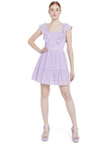 REMADA RUFFLE MINI DRESS - LAVENDER