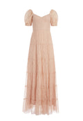 REMONA SWEETHEART LACE MAXI DRESS - NUDE