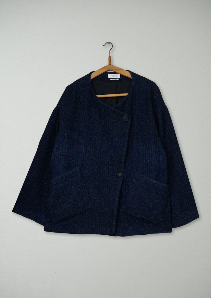 Rewon Cotton Easy Jacket Size 18 (287) | Indigo