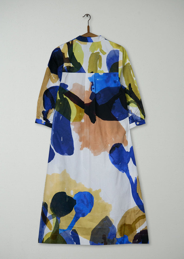 Reworn Abstract Print Cotton Poplin Dress Size XS (2183) | Multi