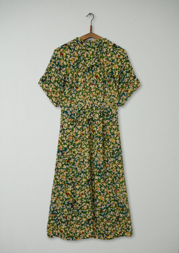 Reworn Bryn Tie Neck Dress Size XXS (2132) | Multi