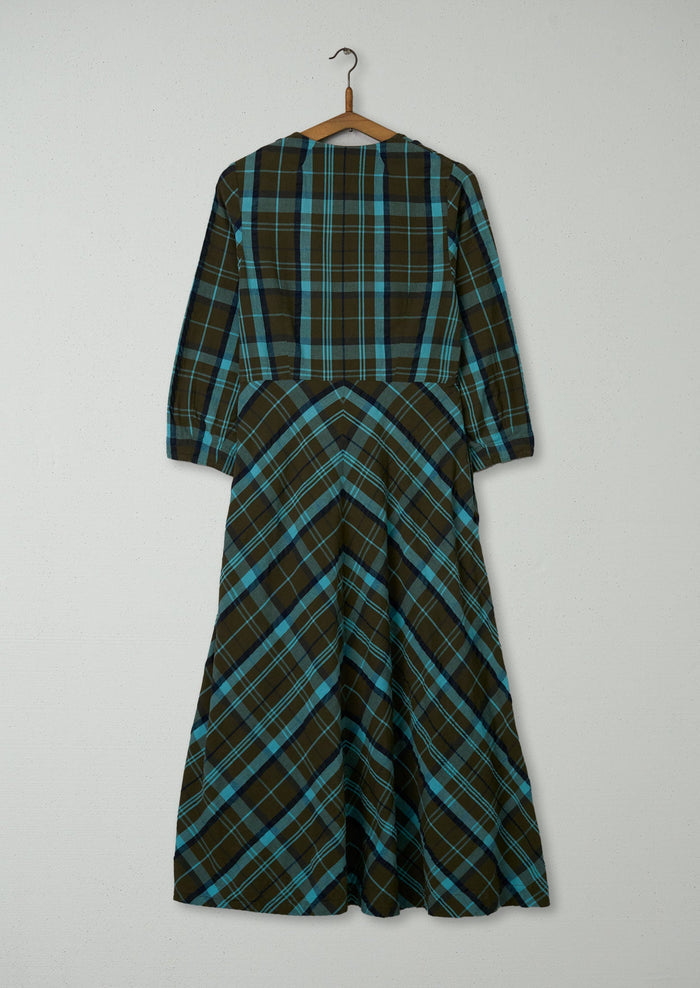 Reworn Check Seersucker Dress Size 04 (1618) | Multi