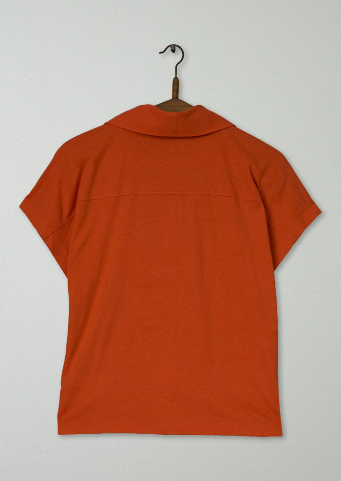 Reworn Cotton Linen Jersey Shirt Size XXS (173) | Aurora