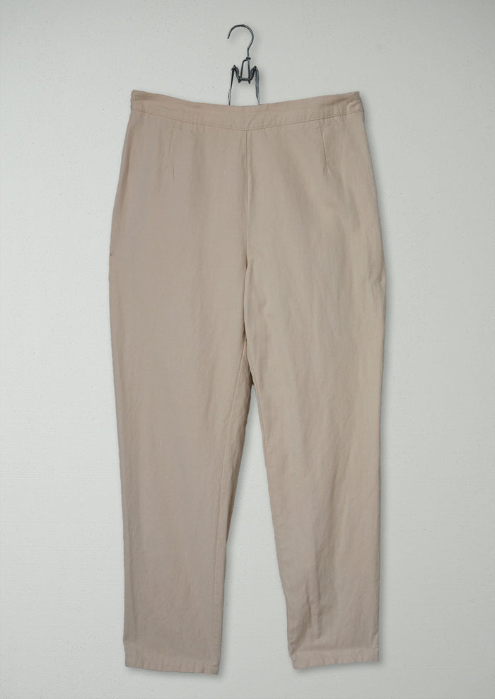 Reworn Cotton Linen Pants Size 10 (1473) | Parchment