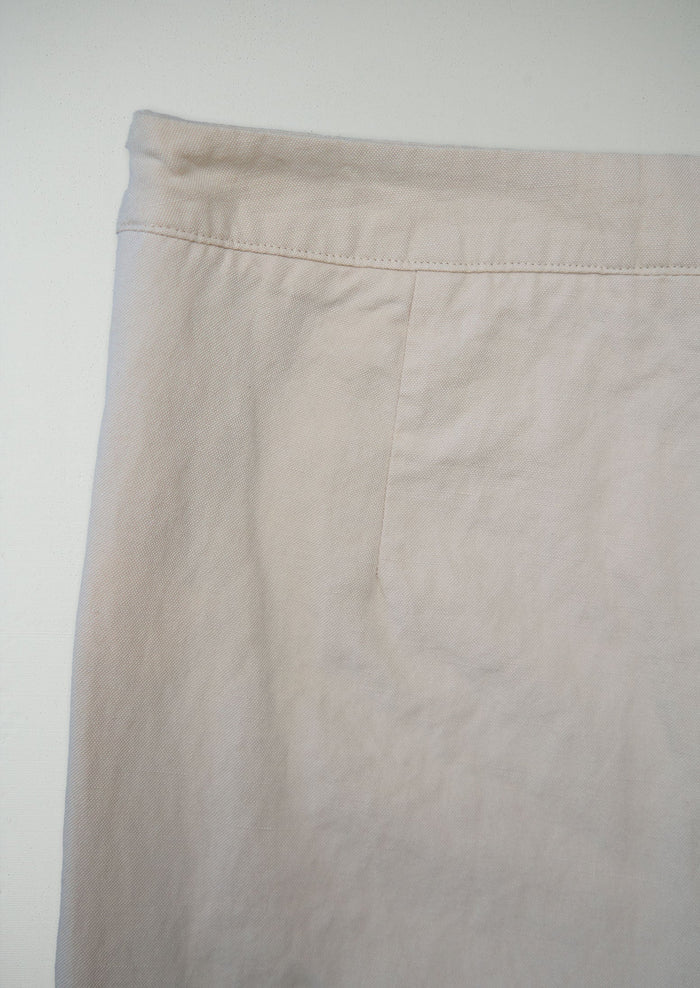 Reworn Cotton Linen Pants Size 10 (1473) | Parchment