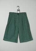 Reworn Cotton Linen Shorts Size 6 (1411) | Thorn Green