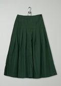 Reworn Cotton Linen Skirt Size 8 (355) | Forest Green