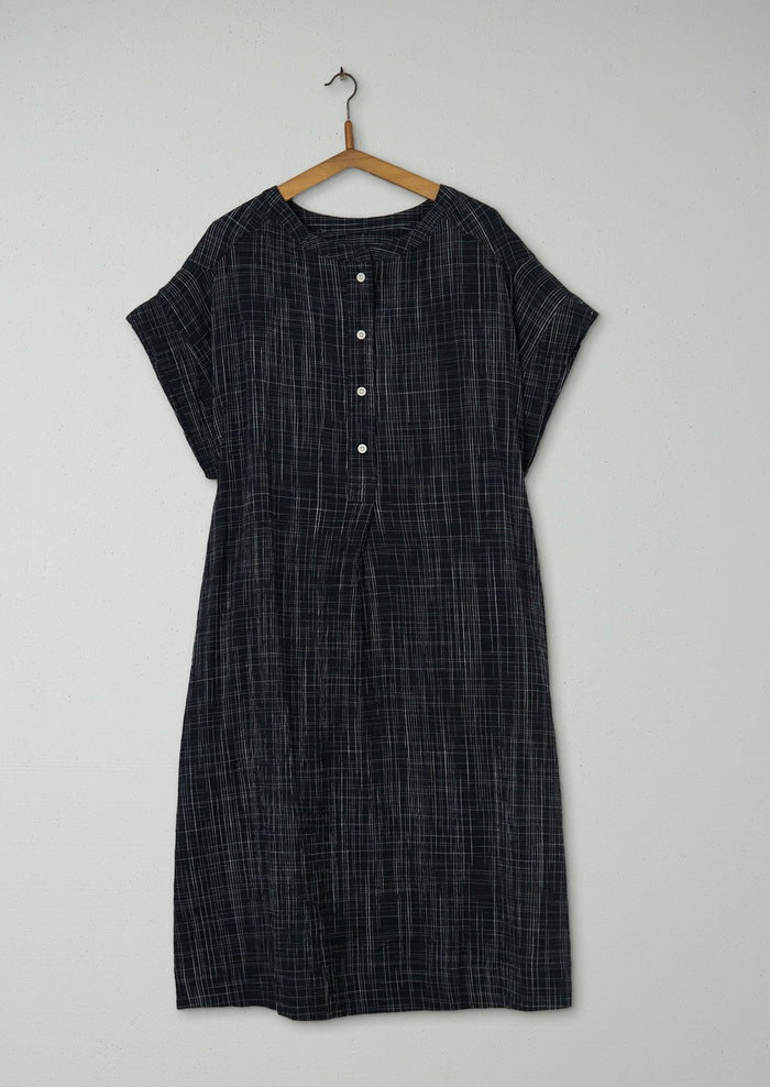 Reworn Crinkled Cotton Dress Size M (1219) | Slate