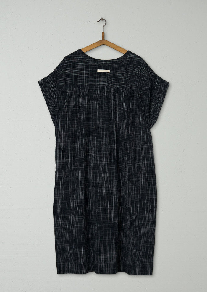 Reworn Crinkled Cotton Dress Size M (1219) | Slate