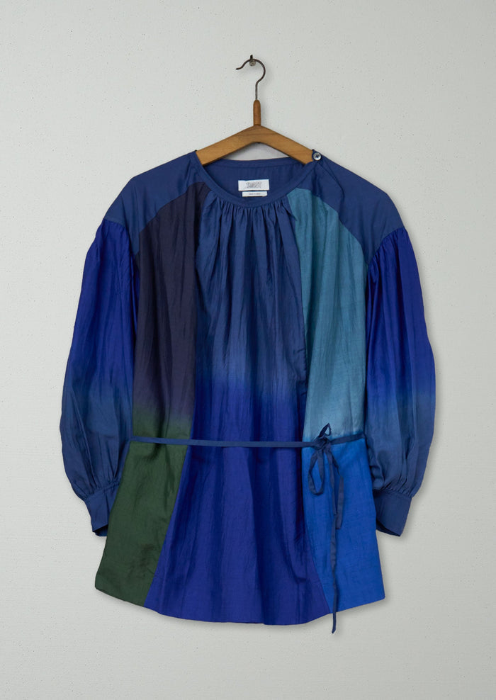Reworn Dip Dye Silk Shirt Size XXSXS (1145) | Multi