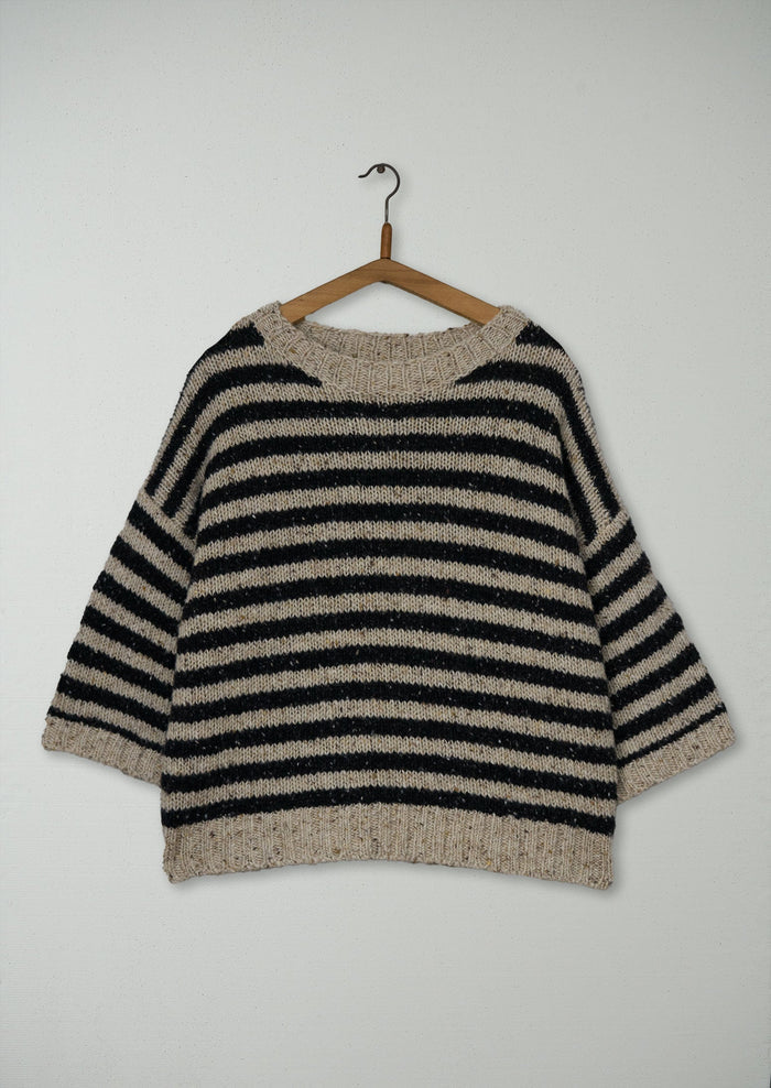 Reworn Donegal Short Sleeve Sweater Size M (688) | Multi